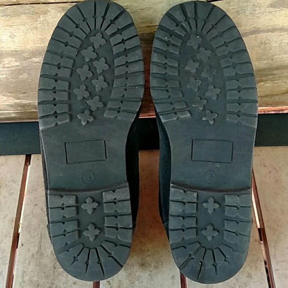 Blue shoes, leather, size 3 kids, fits 5 womens - Picture 4 of 6